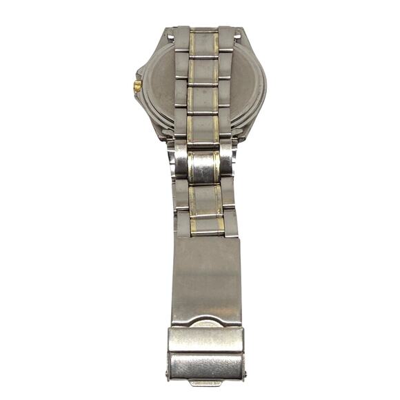 CG Two-Tone Watch CG121M Stainless Back Gold Bezel Quartz Needs Battery - Picture 4 of 8